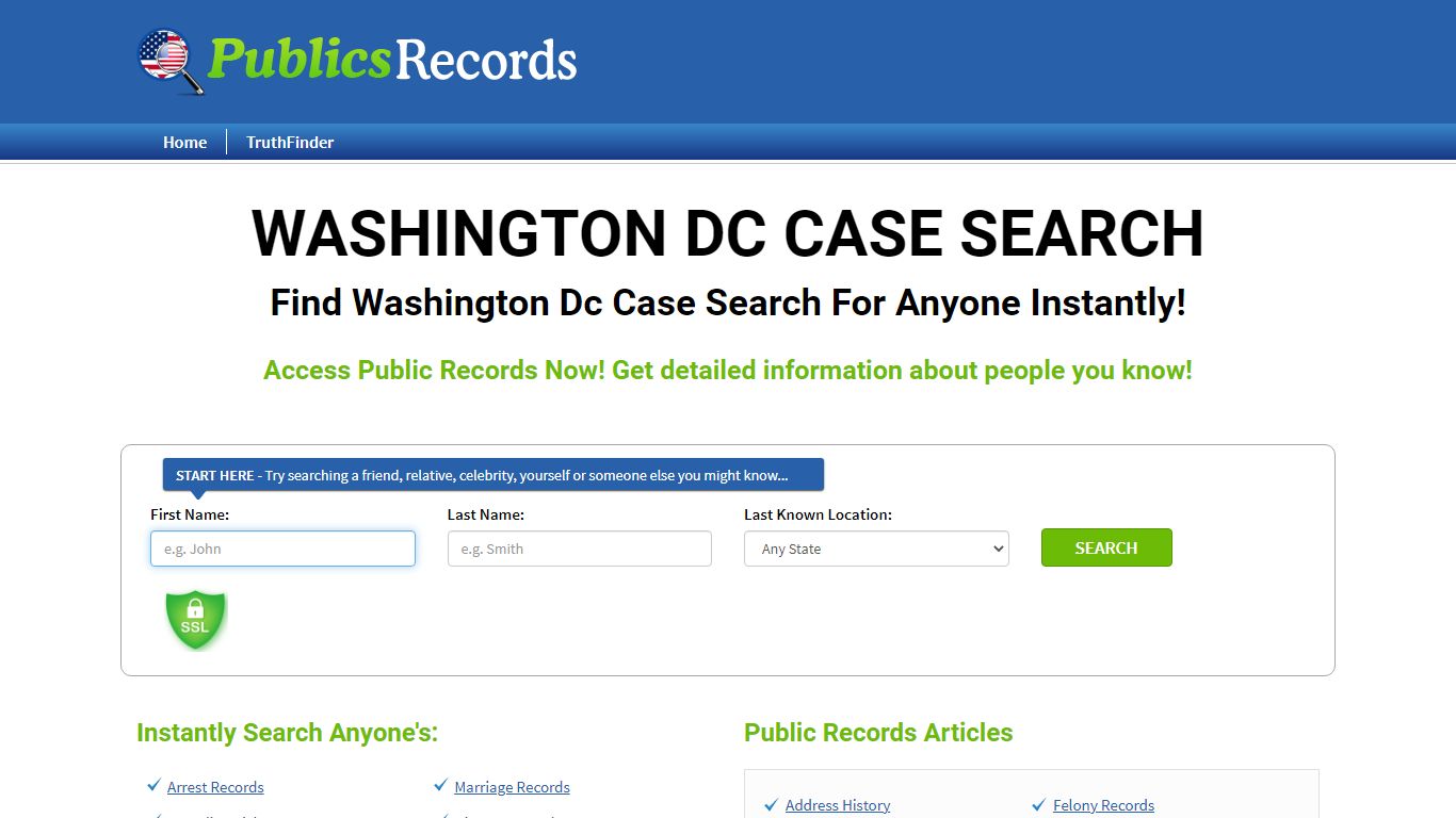 Find Washington Dc Case Search For Anyone Instantly!